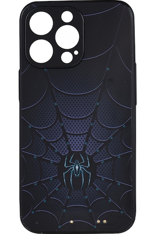 Vkemall  13 Pro Uyumlu Şarj Edilebilir Kılıf - Örümcek Dinamik Işık Animasyonu, Tam Koruma, Manyetik Şarj Model 2