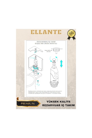 Basmalı Klozet Rezervuar Iç Takım Yüksek Kalite Visam Teos Çok Renkli