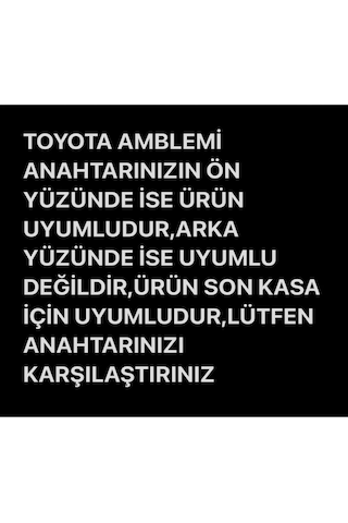 Toyota Yeni Kasa Chr C-hr Camry Corolla Yaris Cross Prius Rav4 Anahtar Kılıf 2.resime Bakınız 2 Tuş