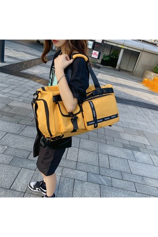 Dianziye Erkek Ve Kadın İçin Büyük Kapasiteli Su Geçirmez Seyahat Çantası - Spor Ve Fitness Çantası, Siyah, Büyük Boy Çok Renkli