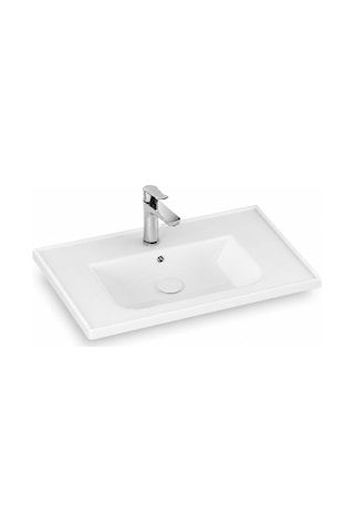 Isvea Sistema L İnce Formlu Lavabo 81x46,5 Cm Beyaz 10le50081
