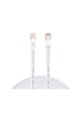 Ancheyn Cat7 Ethernet Rj45 Modem İnternet Kablosu 10gbps 600mhz Flat Kablo 15 Metre 4964