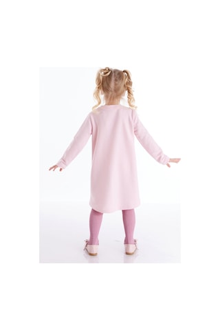 Cool Zürafa Kız Çocuk Pembe Kışlık Uzun Kollu Elbise