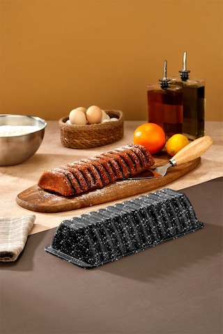 Liva Döküm Granit Kek Kalıbı Siyah 33 Cm