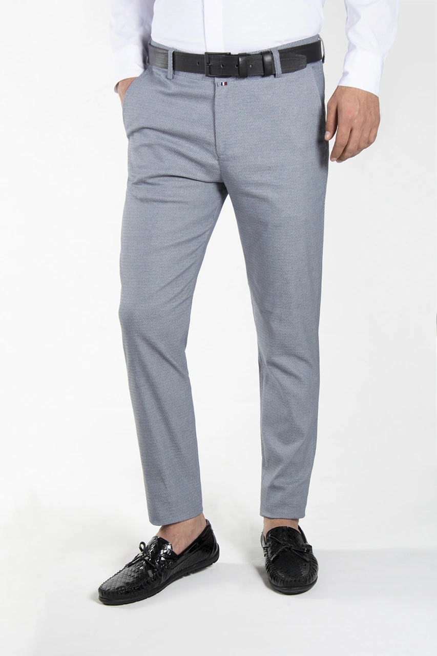 Veaven Erkek Kül Gri Slim Fit Petekli Italyan Kesim Keten Pantolon Çok Renkli32