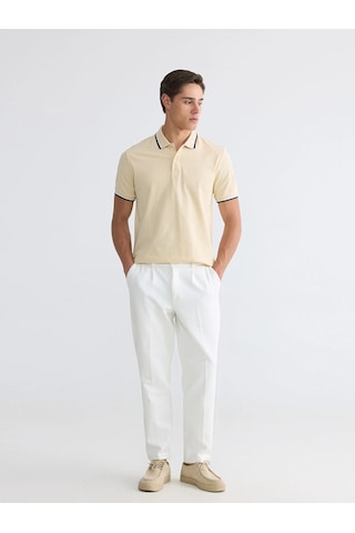 LC Waikiki Lcwaıkıkı Classic Bej Polo Yaka Pike Erkek Tişört Beıge