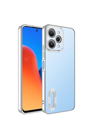 Xiaomi Redmi 12 Kılıf Kamera Lens Korumalı Logo Gösteren İnce Hafif Heptek İletişim Altın