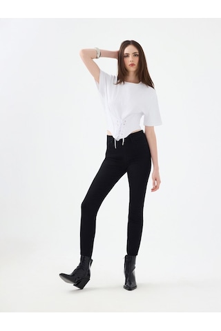 LOFT Slim Fit Kadın Tshirt K.kol Lf2039358 Q1.v1 Beyaz