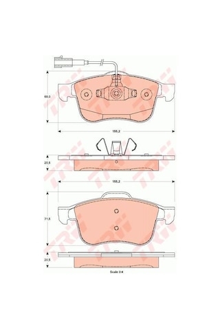 Alfa Giulietta Ön Fren Balatası 1.4Tb 170Hp Standart Fren Trw