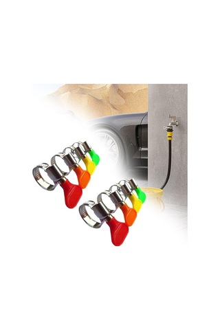 Flybuy Suntek 19-mm Paslanmaz Çelik Ayarlanabilir Bant Hortum Kelepçesi Seti 8 Adet