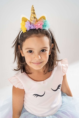 YAĞMUR KOStütüM Unicorn Model Kız Çocuk Bebek Abiye Elbise Kostüm Pembe