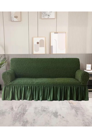 Upmall Bürümcük Koltuk Örtüsü Kanepe Örtüsü 3lü Yeşil Yeşil