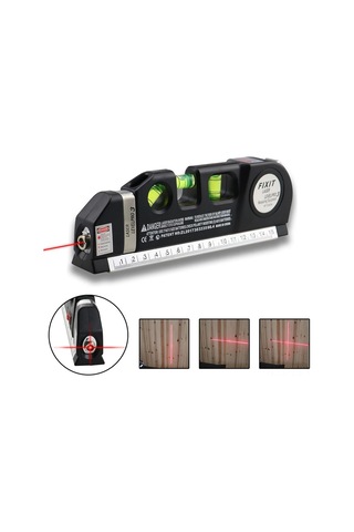 Jeemson 03 Model 4'lü Lazer Seviye Aleti: Kırmızı Işık Çapraz Izleyici, Metre Ve Ayaklı Tutucu - Ev Projeleri İçin Pratik Ve Dayanıklı Plastik Aracı