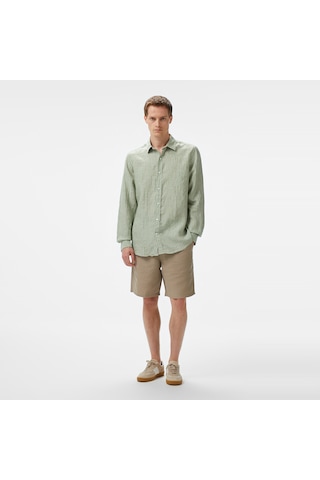 Nautica Erkek Yeşil Classic Fit Çizgili Gömlek Çizgili W55434t Yeşil