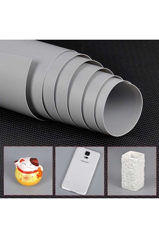 Gdx Stüdyo PVC Fon Perde, Silinebilir, Kırışmaz (Gri) 120x200cm