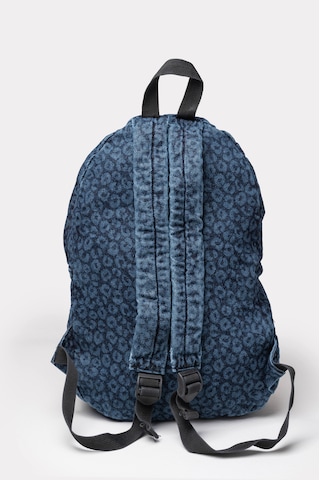 İcone Bag Icone Unısex Sırt Çantası, Yıkamalı Denim Çanta, Fermuar Kapamalı, Kot Sırt Çantası Leopar