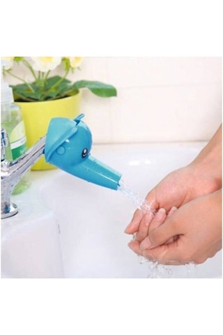 Çocuklar İçin Fil Desenli Musluk Uzatma Başlığı Mavi