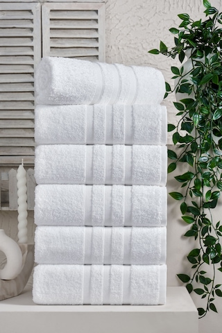 Eumenia Pure White %100 Pamuk 6 Lı Beyaz Otel Havlusu El & Yüz Banyo Havlu Seti 50x90 Cm Beyaz Eumenia Pure White %100 Pamuk 6 Lı Beyaz Otel Havlusu El & Yüz Banyo Havlu Seti 50x90 Cm Beyaz