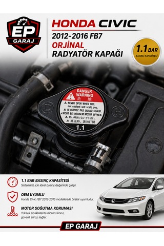 Honda Cıvıc Fb7 2012 2016  Radyatör Kapağı 1.1 Bar