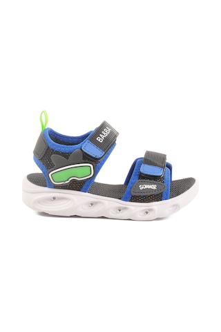 Mavi Cırtlı Işıklı Erkek Çocuk Spor Sandalet 018127 P Mavi