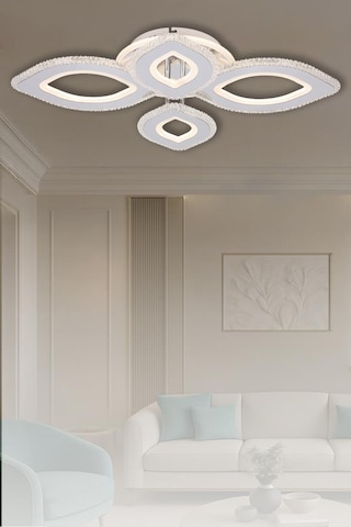 Eray Aydınlatma T008-4 Krom Kumandalı Led Avize Krom