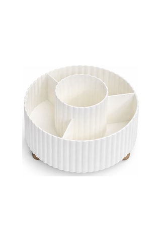 Çok Bölmeli Makyaj Organizeri Siyah Masaüstü Düzenleyici Kozmetik Standı Sert Plastik Organizer Çok Renkli