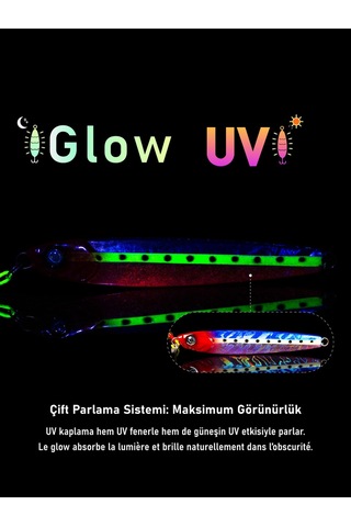 Jig, Zoka, Suni Yem, Glow Uv Metal Jig, 60gr 10cm Jıgto Tide 60