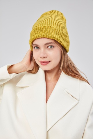 Derikem Basic Şık Standart Lüks Unisex Tiftik Bere Hardal