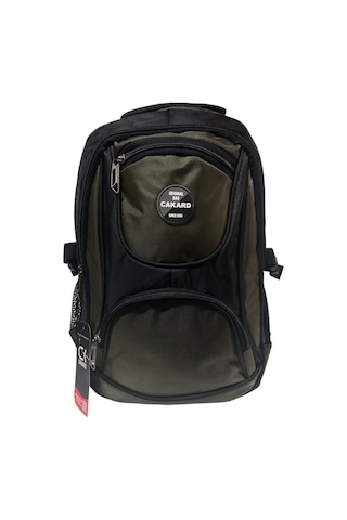 Büyük Su Geçirmeyen Kalın Kumaş Ortopedik Çok Bölmeli Okul Gezi Seyahat Kamp Sırt Çantası 32cmx47cm Haki