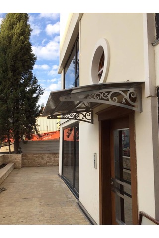 Metal Taşıyıcılı Kapı Üstü Pratik Sundurma 120x120 Md3