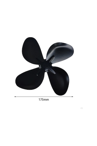 Pazly 17.5cm Siyah Şömine Fan Pervanesi Balde, Yedek Parça, Sıcak Sirkülasyonlu Hava Yedekleri 4
