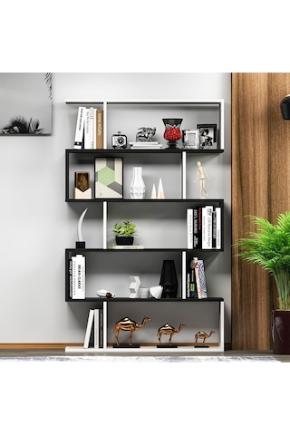 Core-s Kitaplık - Beyaz / Siyah