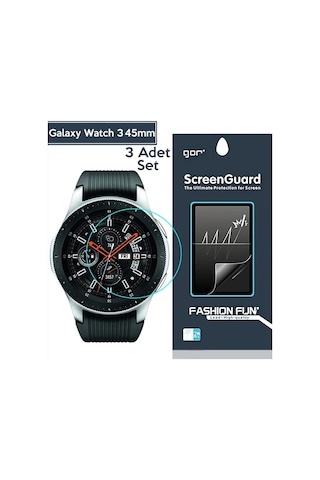 Gor Sm Samsung Galaxy Uyumlu - Watch 3 45mm Darbe Emici Ekran Koruyucu 3 Adet Set- 5775