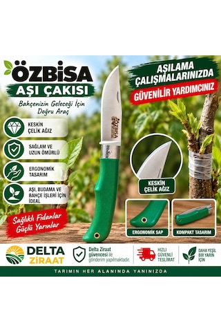 Özbisa Aşı Çakısı Bahçe Ve Bitki Aşılama Bıçağı Keskin Çelik Ağız