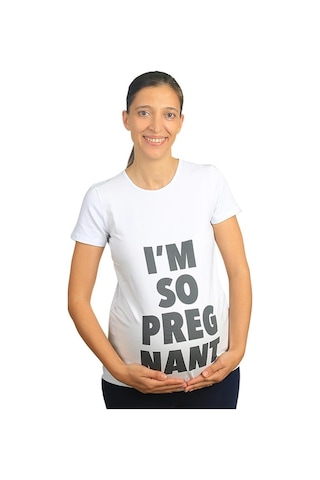 Mummy's Baby Hamile Tişört Pregnant Beyaz 8072