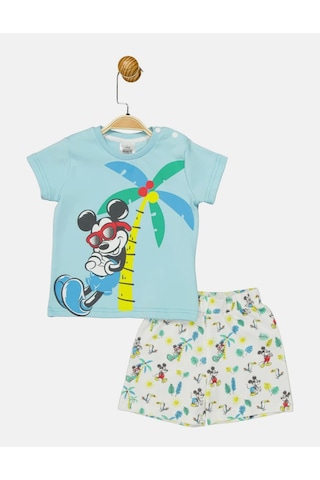 Mickey Mouse Lisanslı Mavi Pamuk Alt Üst İkili Takım Mc17251 Mavi