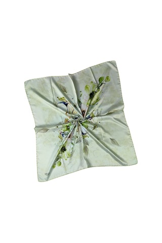 Mim Eşarp Emilya Rayon Çiçek Desenli Eşarp 90x90 Cm Yeşil