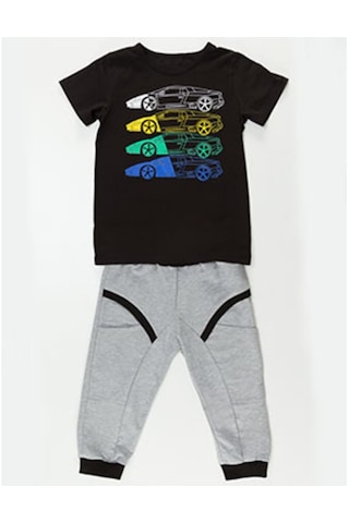Denokids Mushi 4 Cars Baggy Takım Çok Renkli