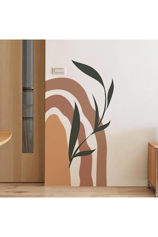 Yaprak Desenli Bohem Duvar Sticker 65x100cm Diğer