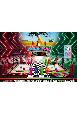 Can Yıldız Squid Game Kırmızı Işık Yeşil Işık Parkur Masa Oyunu - Squid Game Aile Ve Arkadaş Strateji Oyunu