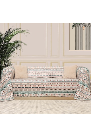 Latuda Concept Softmicro Etnik Desenli Boho Koltuk Örtüsü, Tv Battaniyesi 180 x 300 CM