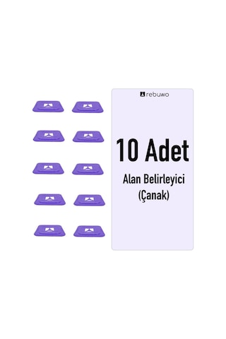Rebuwo Alan Belirleyici Çanak Antrenman Çanağı 10 Adet Mor