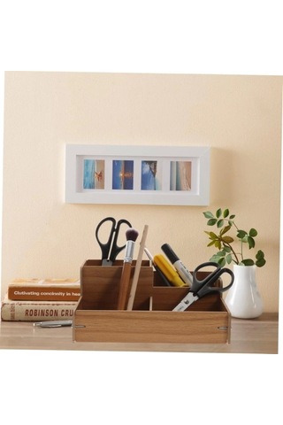 Ahşap Masa Üstü Düzenleyici Kutu Renkli