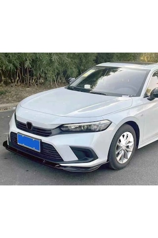 Honda Civic Fe 3 Parça Ön Lip Parlak Siyah Plastik Ön Ek Karlık 2022 Ve Üzeri
