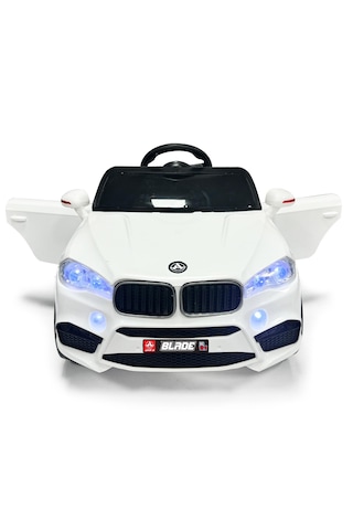 Akar Blade 12v Çift Motorlu Uzaktan Kumandalı Akülü Araba - Dans Modlu Beyaz