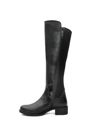 Mammamia D24kc-2100 - B Kadın Hakiki Deri Casual Çizme Siyah