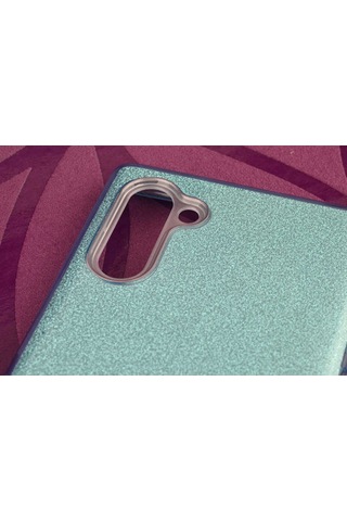 Samsung Galaxy Uyumlu Note 10 Kılıf Zore Shining Silikon-Gold