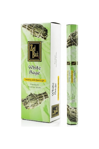 Zed Black Salvia Blanca Çubuk Tütsü - White Sage Beyaz Ada Çayı- 6'li Paket