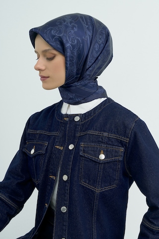 Armine Saf İpek Sura Eşarp-2026 İlkbahar-yaz- 953700d Lacivert-21