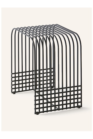 Drop Tabure, Toz Kaplamalı Metal, 44,4 Cm Yükseklik, Jan Dijkstra Tasarımı, Modellenebilir Modern Tasarım Siyah